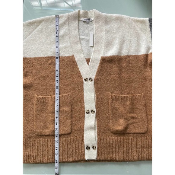 Madewell Allston Double-Button Cardigan Sweater in Colorblock - Picture 10 of 10